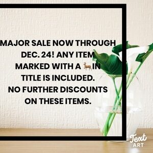 Any item with a 🦌 In the title will be on sale until December 24!